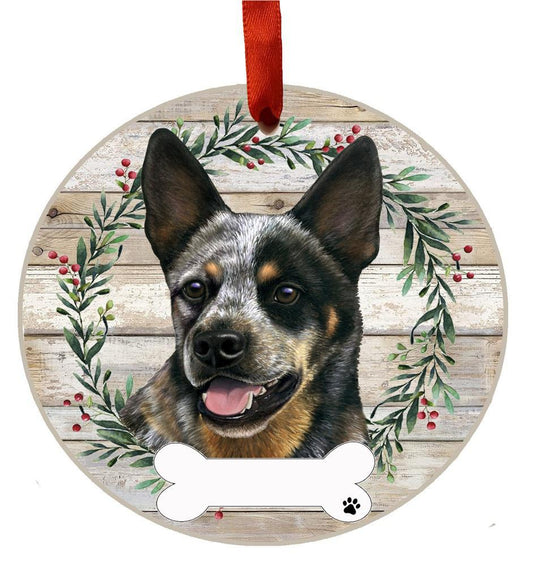 E&S Pets Australian Cattle Dog Ceramic Wreath Ornament 550-90