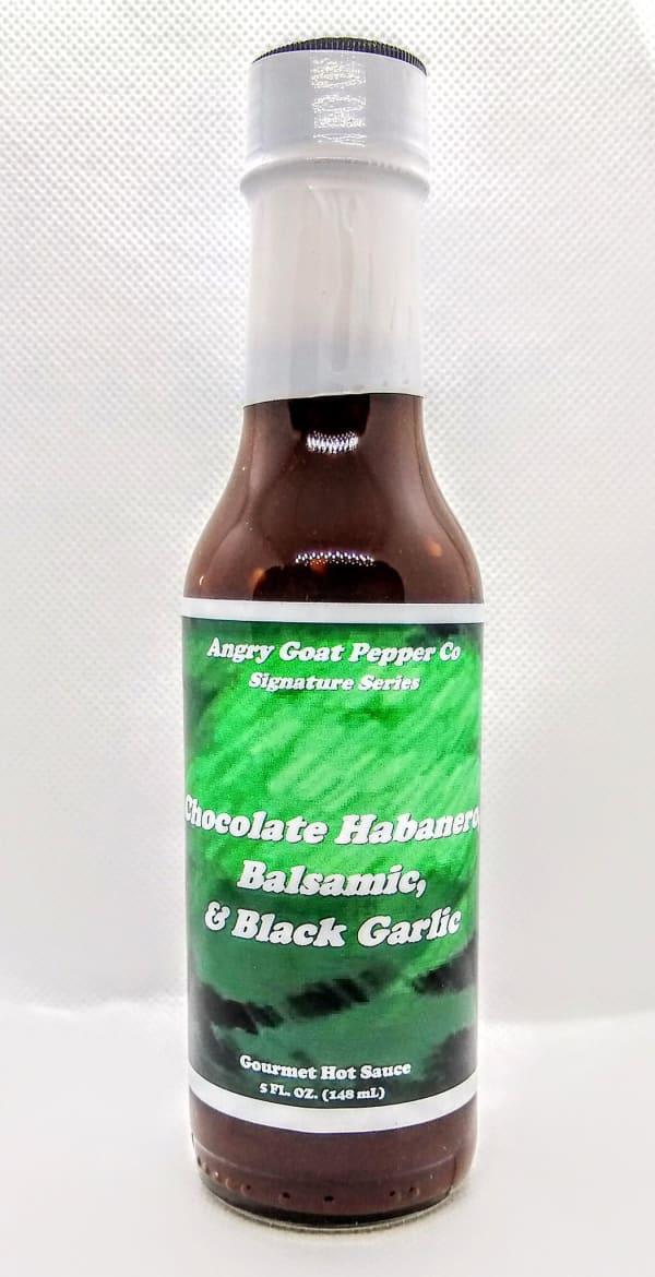 Angry Goat Pepper Co. Hot Sauce Habanero, Balsamic, Black Garlic 5oz DISCO