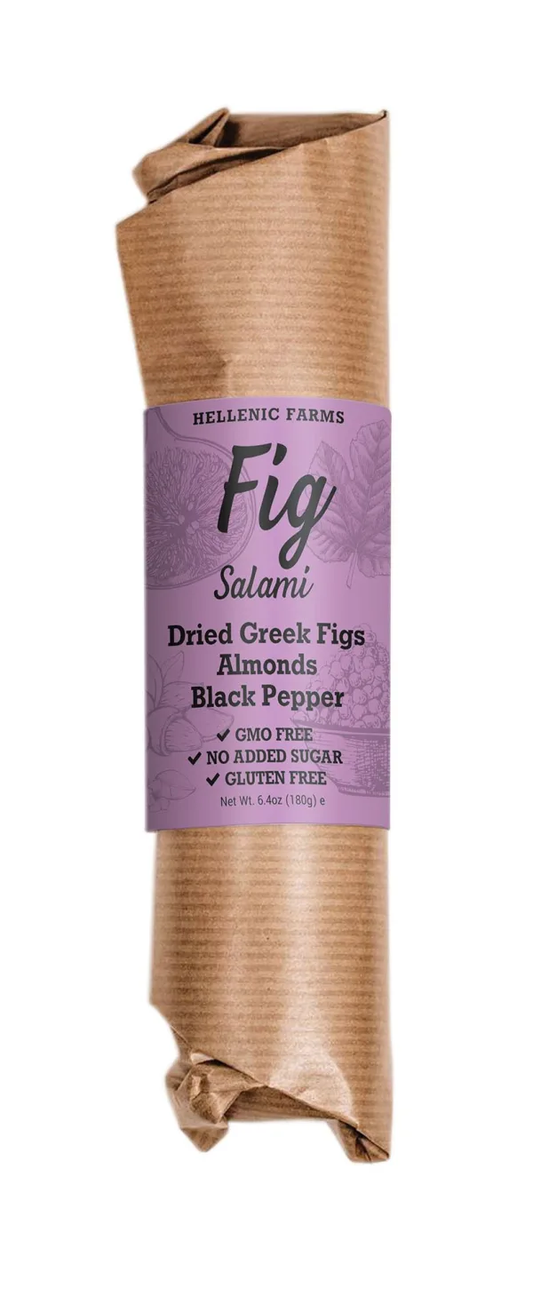 Hellenic Farms  Fig Salami W/ Almond and Pepper Vegan 6.3oz 39267