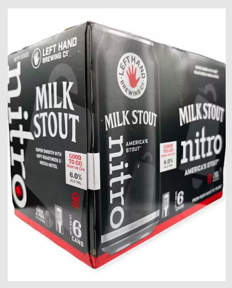 Left Hand Brewing - Milk Stout Nitro - 6 Pack 13.2 oz Cans - 2200252 (Seasonal)