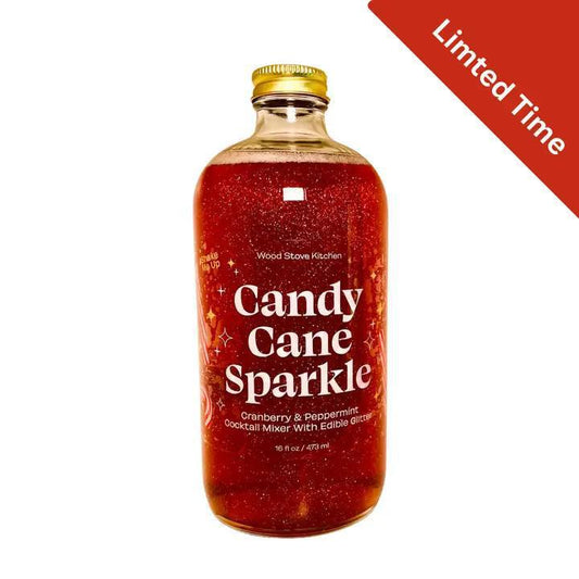 Wood Stove Kitchen - Candy Cane Sparkle Cocktail and Mocktail Mixer 16 oz