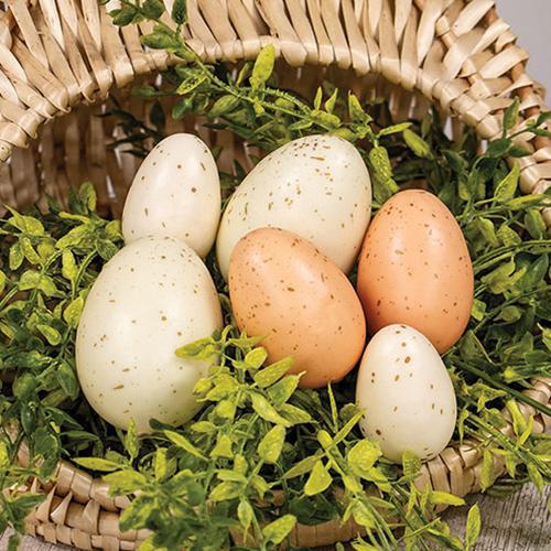 CWI Gifts - 6 Natural Speckled Eggs in Bag - F18397