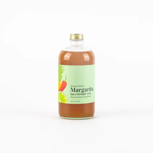 Wood Stove Kitchen - Margarita (Spicy Pineapple & Lime) Cocktail and Mocktail Mixer 16 oz