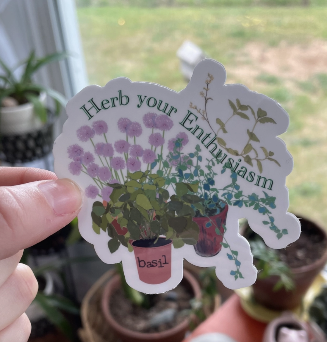 Raven's Edge Studio - Herb Sticker - Herb Your Enthusiasm Sticker