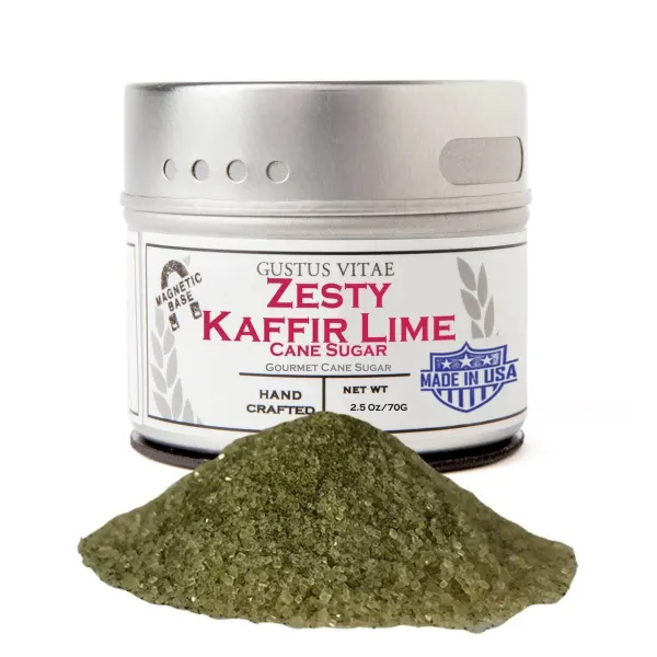 Gustus Vitae Zesty Kaffir Lime Cane Sugar - Tin