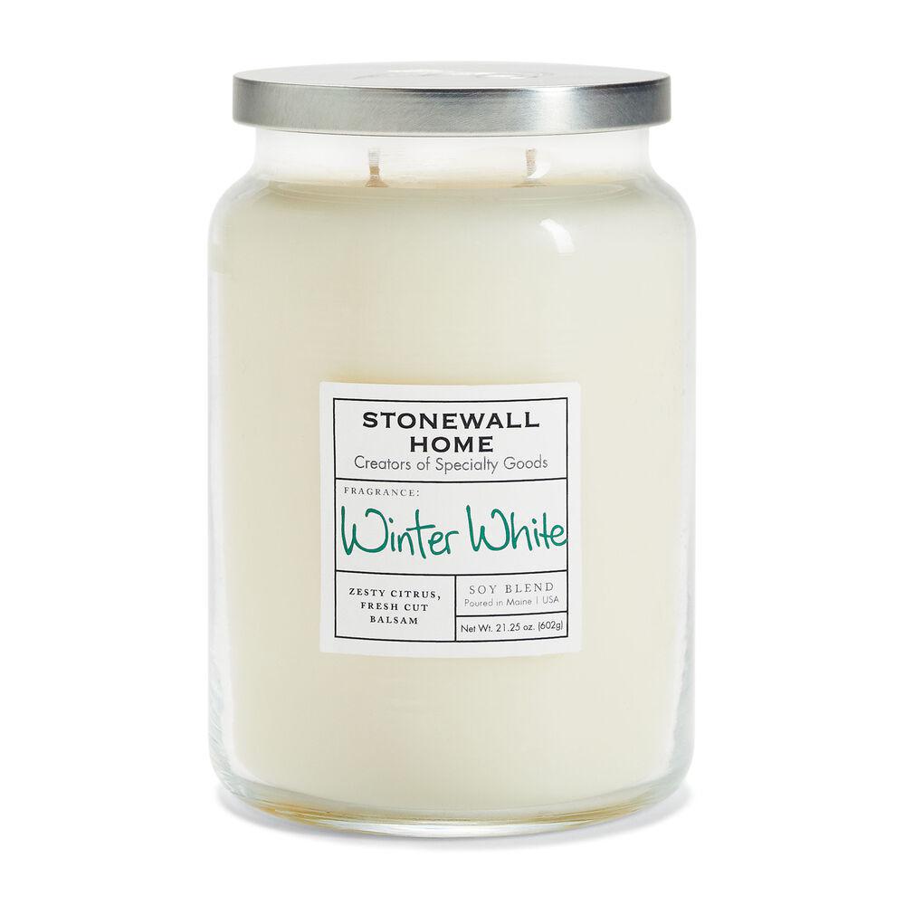 Stonewall Kitchen - Winter White Large Apothecary Candle 21.25 oz Jar - 652615