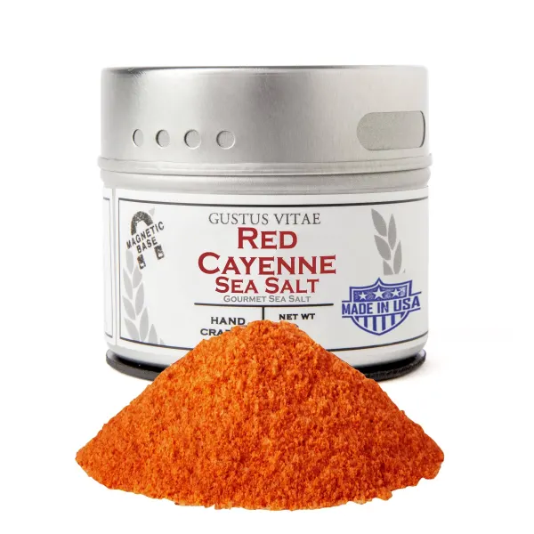 Gustus Vitae Red Cayenne Sea Salt - Tin