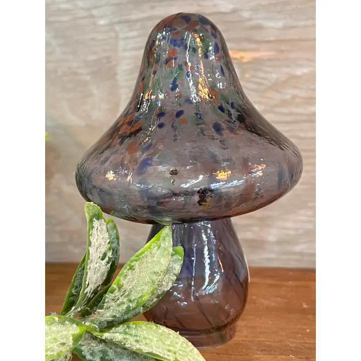 Wholesale Home Decor - Smokey Glass Mushroom 3.5x5in GD241