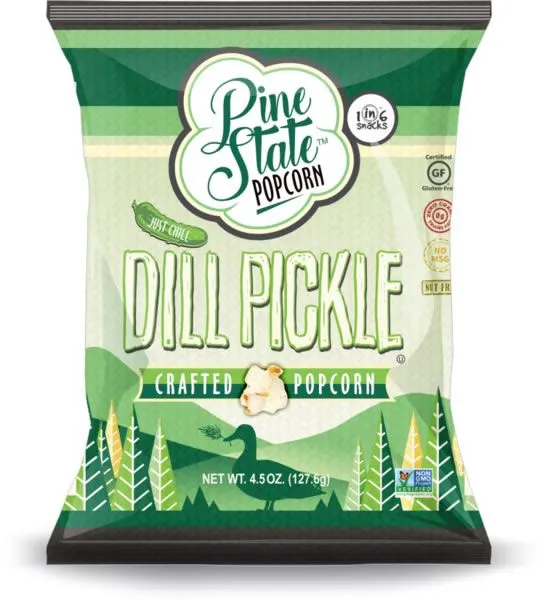 1 in 6 Snacks Pine State Popcorn - Crafted Popcorn - Dill Pickle 5oz DISCO