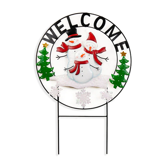 Land & Sea - Welcome Snowman Wreath 31 ½" HP298