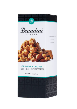 Brandini Toffee - Cashew Almond Toffee Popcorn 6 oz Box