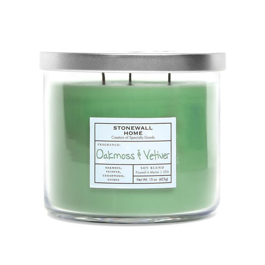 Stonewall Kitchen - Stonewall Home - Oakmoss & Vetiver Candle 15 oz Bowl - 651536