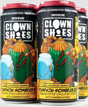 Clown Shoes - Pumpkin Sombrero Chocolate Stout - 4 Pack 16 oz Cans - 606323