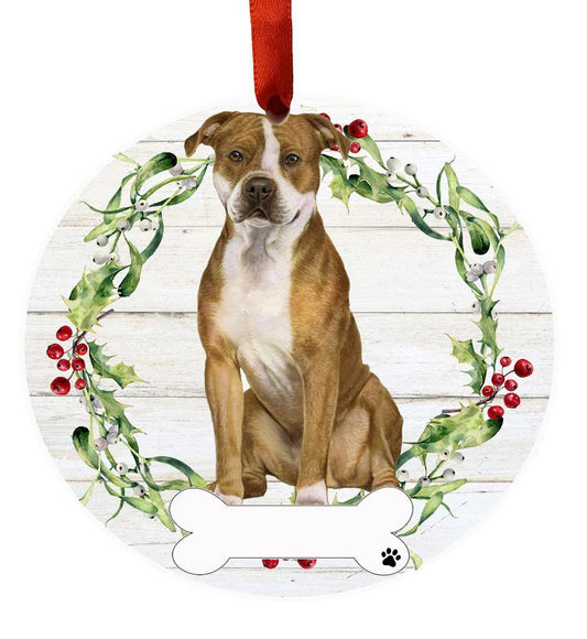 E&S Pets Pit Bull, FB Ceramic Wreath Ornament 550-26FB