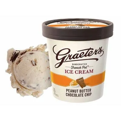 Graeter’s Ice Cream - Ice Cream Peanut Butter Chocolate Chip 16 oz 63714 DISCOSVF