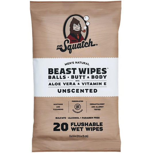 Dr. Squatch - Unscented Beast Wipes - WH-WPS-FRF-01