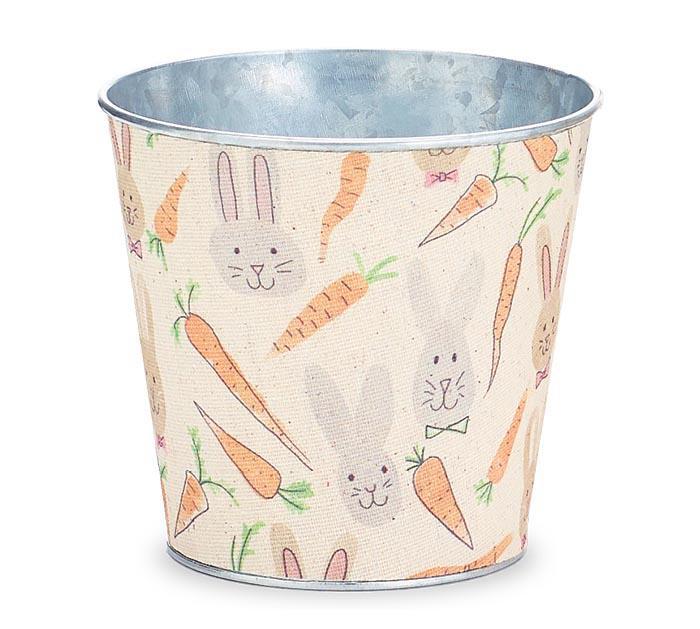 Burton & Burton - 4" Fun Bunnies Tin Pot Cover - 3064206