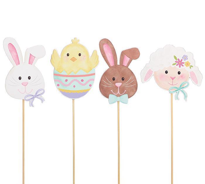 Burton & Burton - Easter Characters Floral Assorted Picks - 3130144