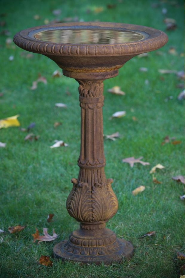 Massarelli's - 34" Victorian Fern Leaf Bird Bath 9703