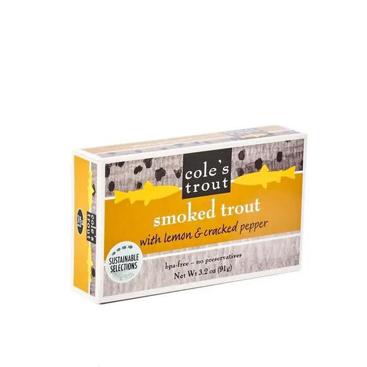 Cole's Seafood - Smoked Rainbow Trout Fillet with Lemon & Cracked Pepper 3.2 oz - RS16