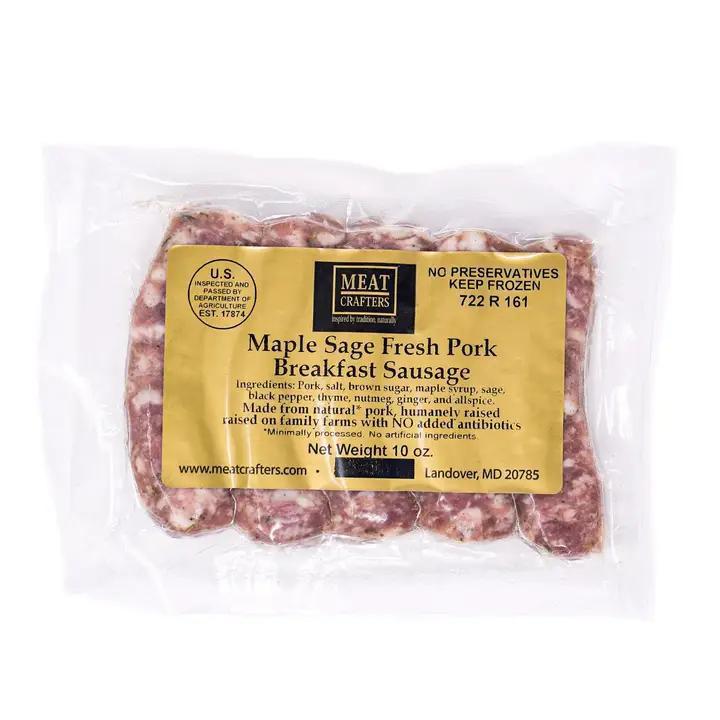Meatcrafters Sausage - Maple Sage Fresh Pork Breakfast Sausage 10 oz - 722R-16