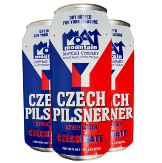 Moat Mountain Brewing Company - Czech Pilsner - 4 Pack 16 oz Cans - 598050