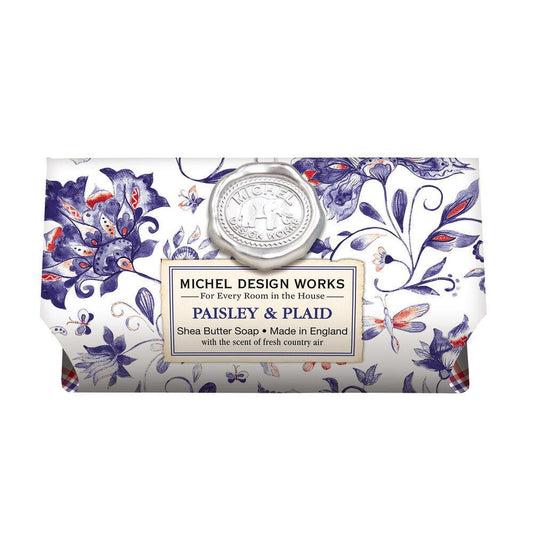 Michel Design Works - Paisley & Plaid Large Bath Soap Bar SOAL373 802373 DISSVF