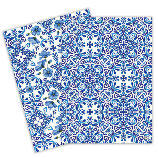 Michel Design Works - Indigo Seas Kitchen Towels Set of 2 - 830438
