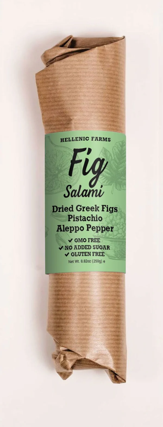 Hellenic Farms  Fig Salami W/ Pistachio & Cinnamon Vegan 6.3oz 39268