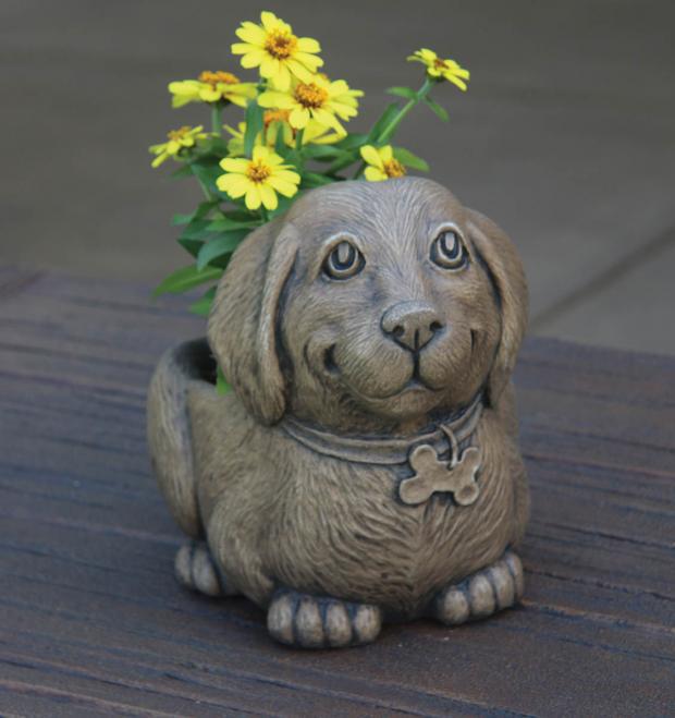 WAFFLES THE PUPPY PLANTER 6096