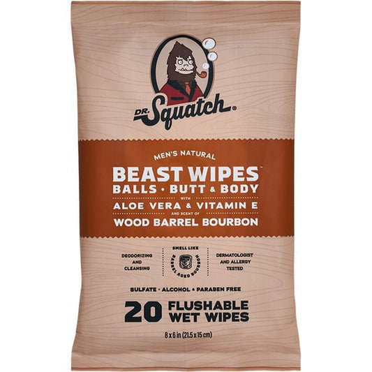 Dr. Squatch - Wood Barrel Bourbon Beast Wipes - WH-WPS-WBB-01