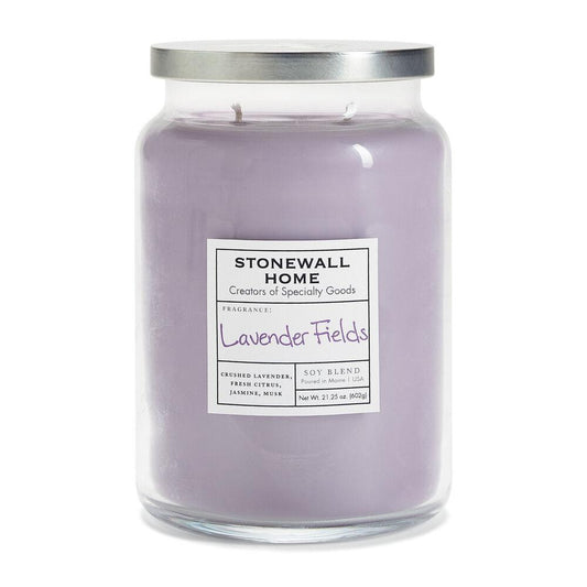 Stonewall Kitchen Candle Lavender Fields - Large Apothecary 21.25 oz jar 652603