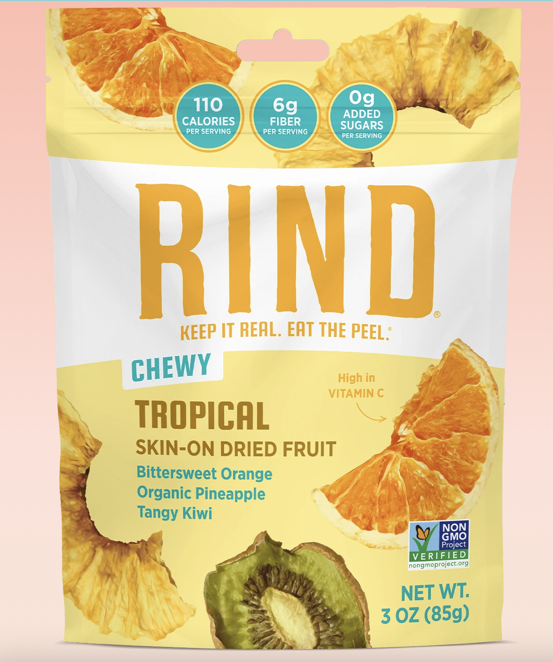 RIND SNACKS - Tropical Blend Dried Fruit Pouch RIND-001 DISCO