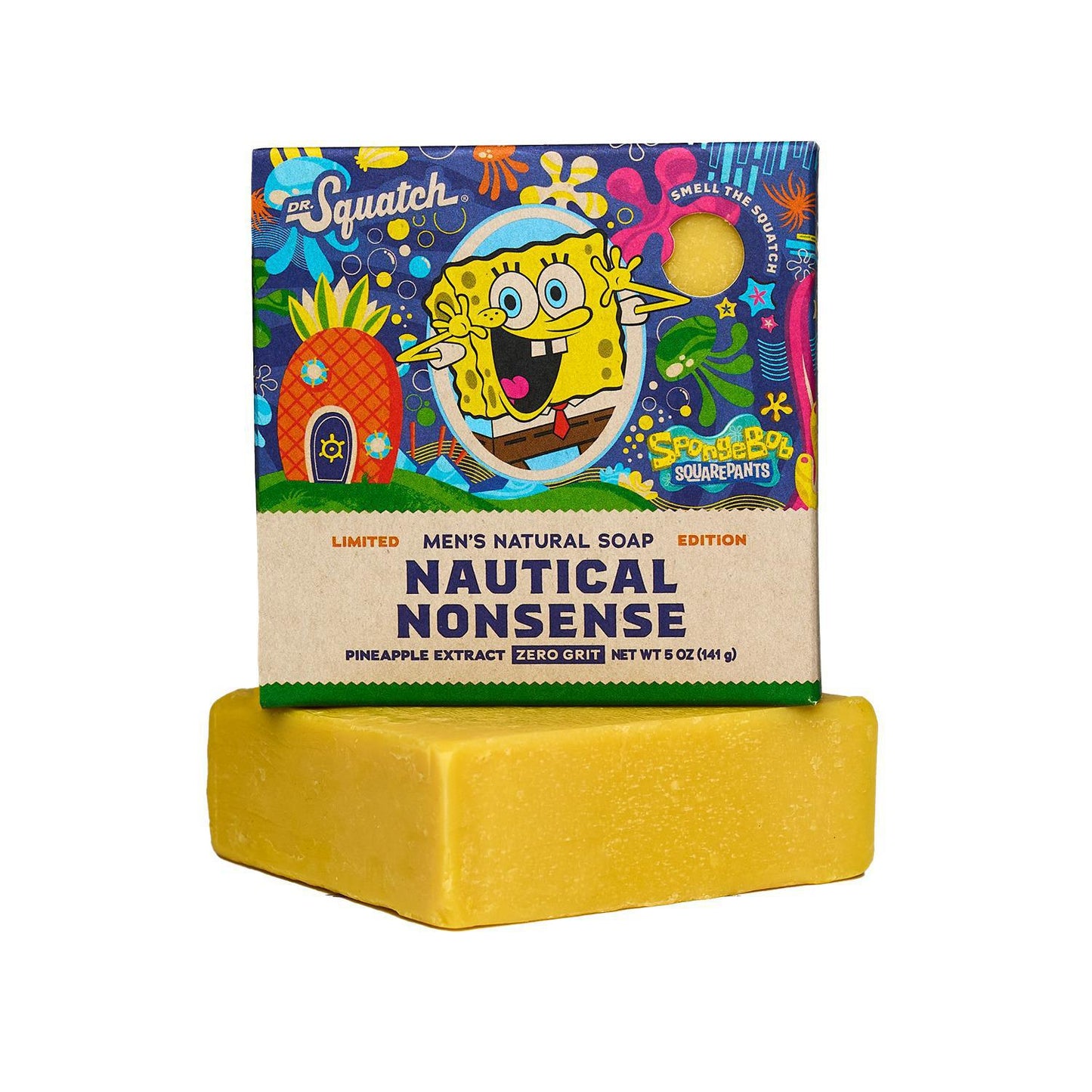 Dr.Squatch - SpongeBob Nautical Nonsense Bar Soap 5 oz - WH-BAR-NNS-01
