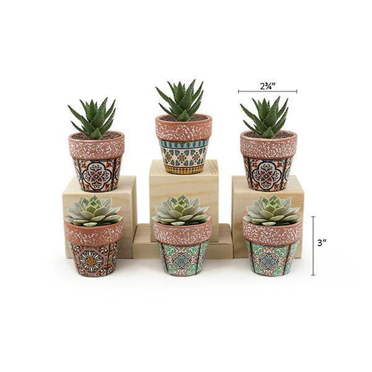 Land & Sea - Mini Tan Pot w/ Designs - MP7