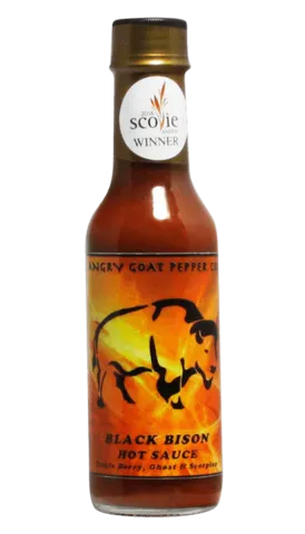 Angry Goat Pepper Co. Hot Sauce Black Bison 5oz DISCO