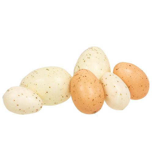 CWI Gifts - 6 Natural Speckled Eggs in Bag - F18397