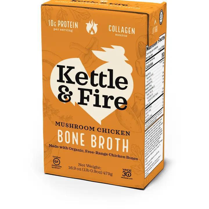 Kettle & Fire - Mushroom Chicken Bone Broth 16.9 oz