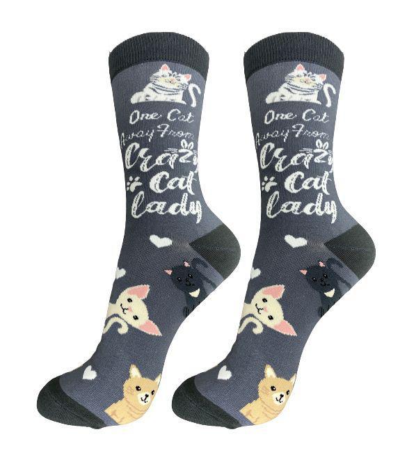 E&S Pets - Crazy Cat Lady Full Body Socks 800 FB-229