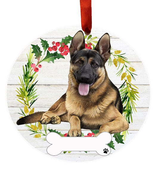 E&S Pets German Shepherd FB Ceramic Wreath Ornament 550-75FB