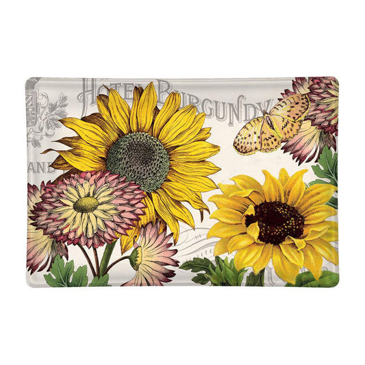 Michel Design Works - Sunflower Rectangular Glass Soap Dish GSDR350