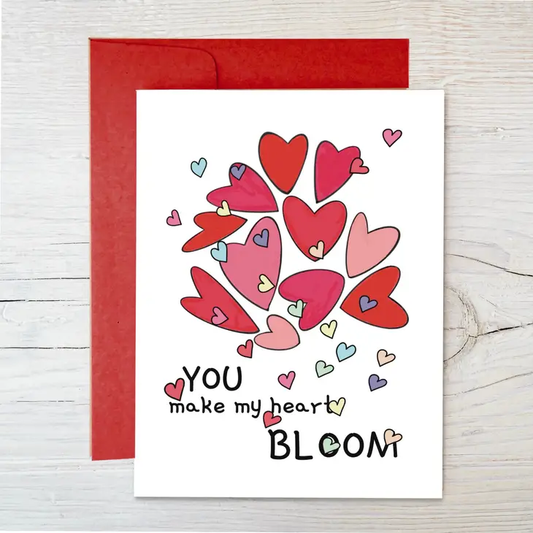 Raven's Edge Studio - Valentine Wildflower Seed Card - You Make My Heart Bloom