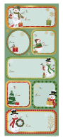 Jillson & Roberts - Label - Snowman Family - XLA739