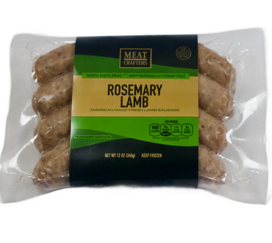 MeatCrafters Inc. - Traditional Rosemary Lamb Sausage Links - Garlic-Herbed 12 oz - 410R-14