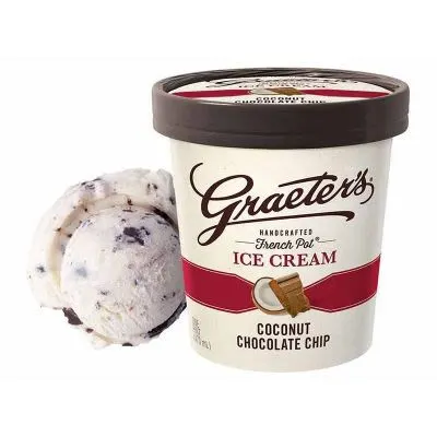 Graeter’s Ice Cream - Ice Cream Coconut Chocolate Chip 16 oz 63713 DISCO