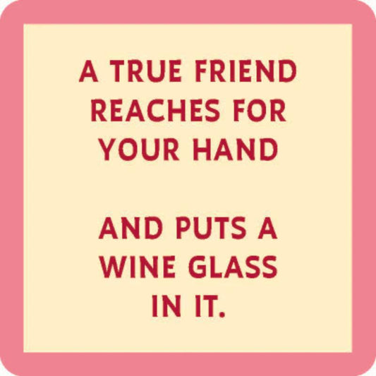 Drinks On Me: Coaster: Put A Wine Glass 1085