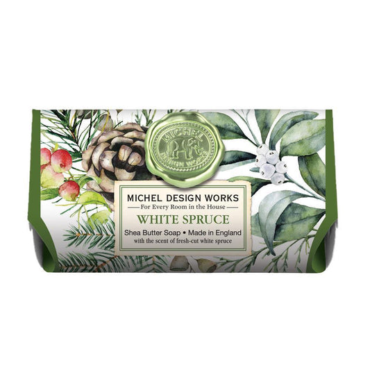 Michel Design Works - White Spruce Large Bath Soap Bar 8.7 oz - 802362