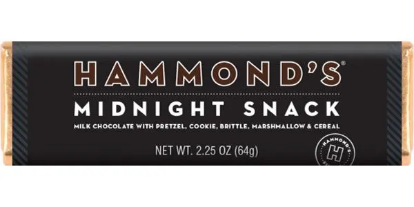 Hammond's Candies - Midnight Snack Milk Chocolate Candy Bar 2.25oz - OC42812