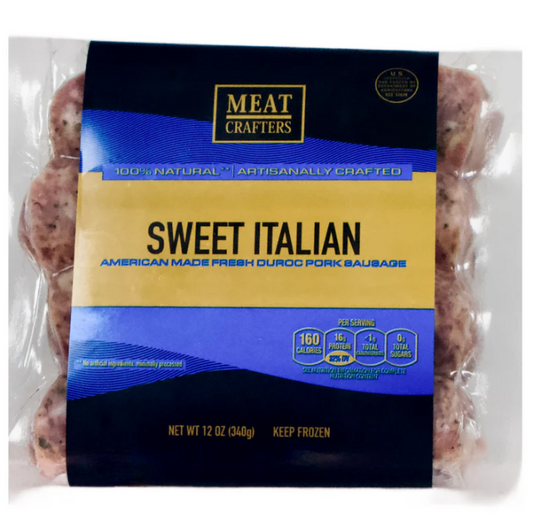 MeatCrafters Inc. - Classic Sweet Italian Pork Sausage Links - Fennel, Tuscan 12 oz - 811R