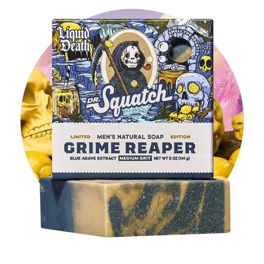 Dr. Squatch - Liquid Death - Grime Reaper Bar Soap 5 oz - BAR-GRR-01